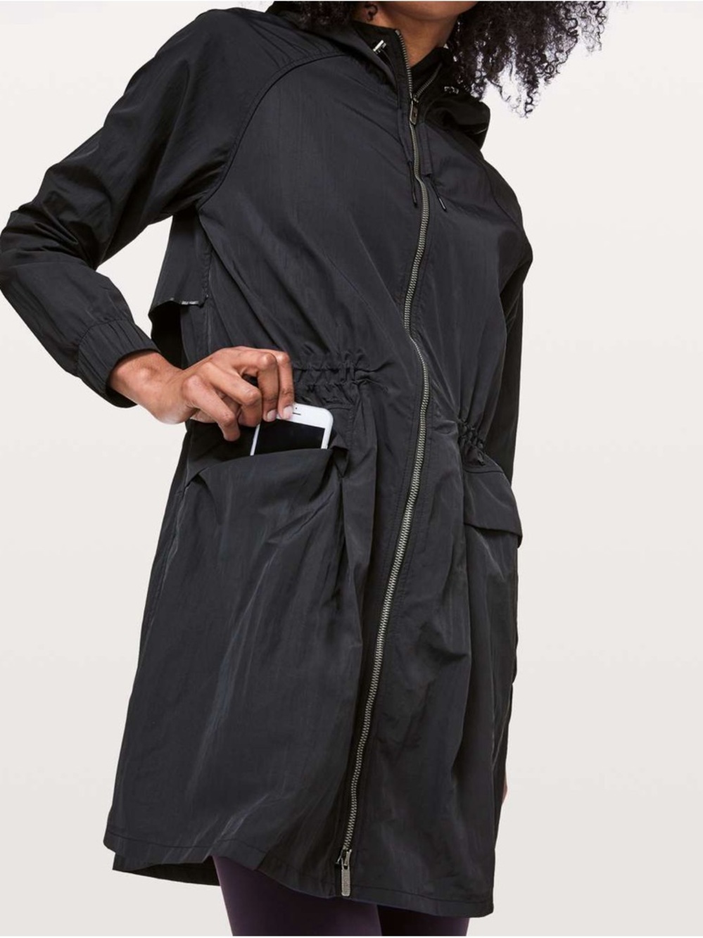 Lululemon Lululemon Pack & Glyde Jacket Solid Black Packable Full Zip size 8 - Picture 5 of 15